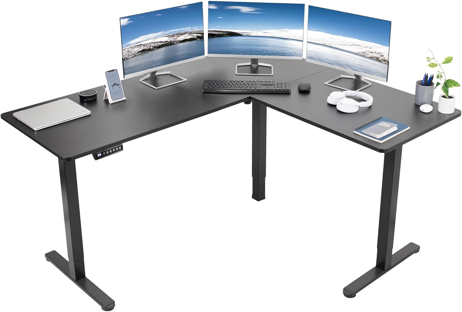 Home Office Vivo - VIVO Corner Standing Desk, 63 x