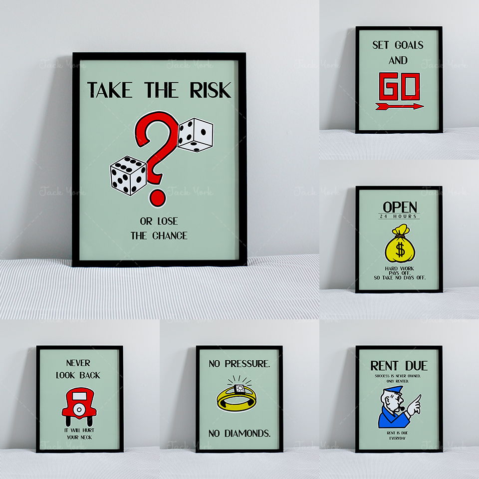 Home Office York - Monopoly Collection Canvas Painting Modern Wall