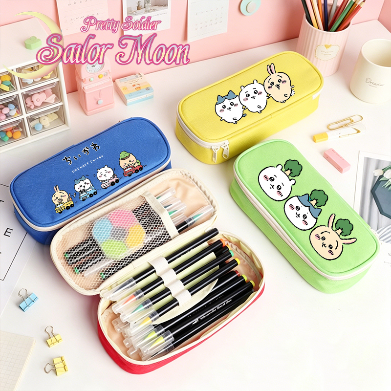 Pen Holder Organizer - Chiikawas Pencil Case Cartoon Large Capacity