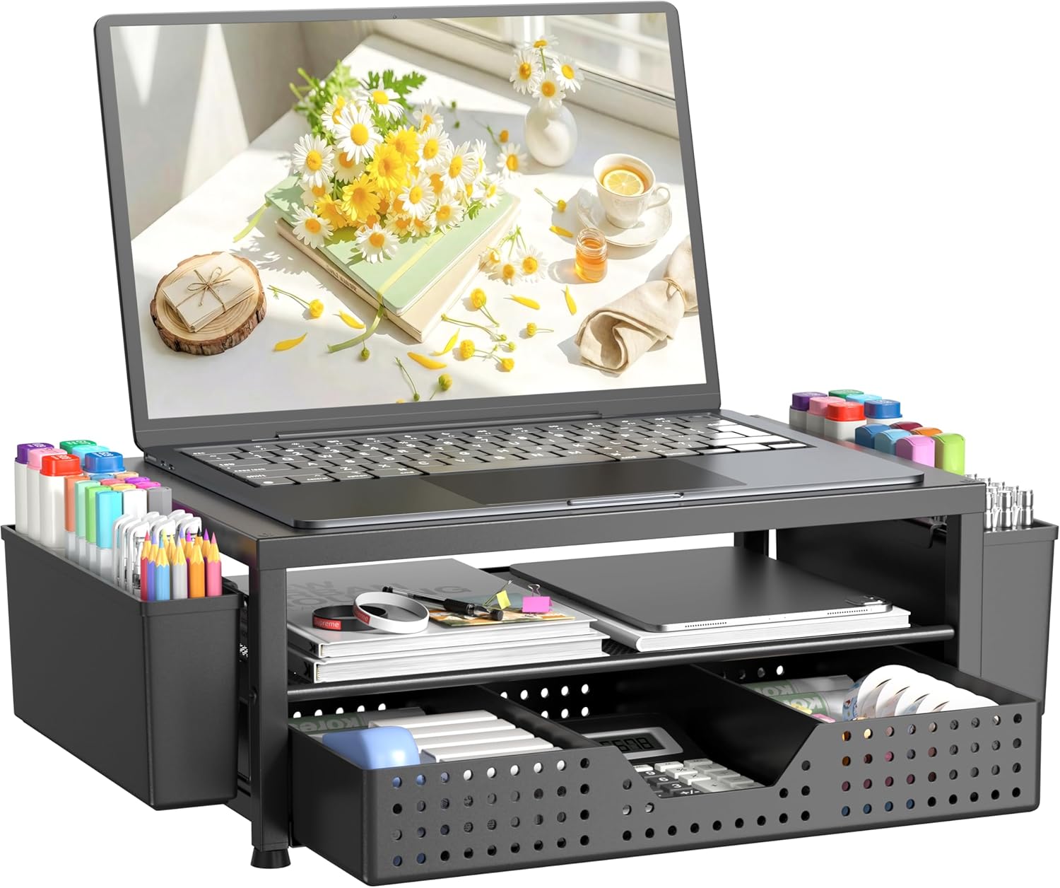 Monitor Riser Stand - 2-Tier Laptop Monitor Stand Riser with