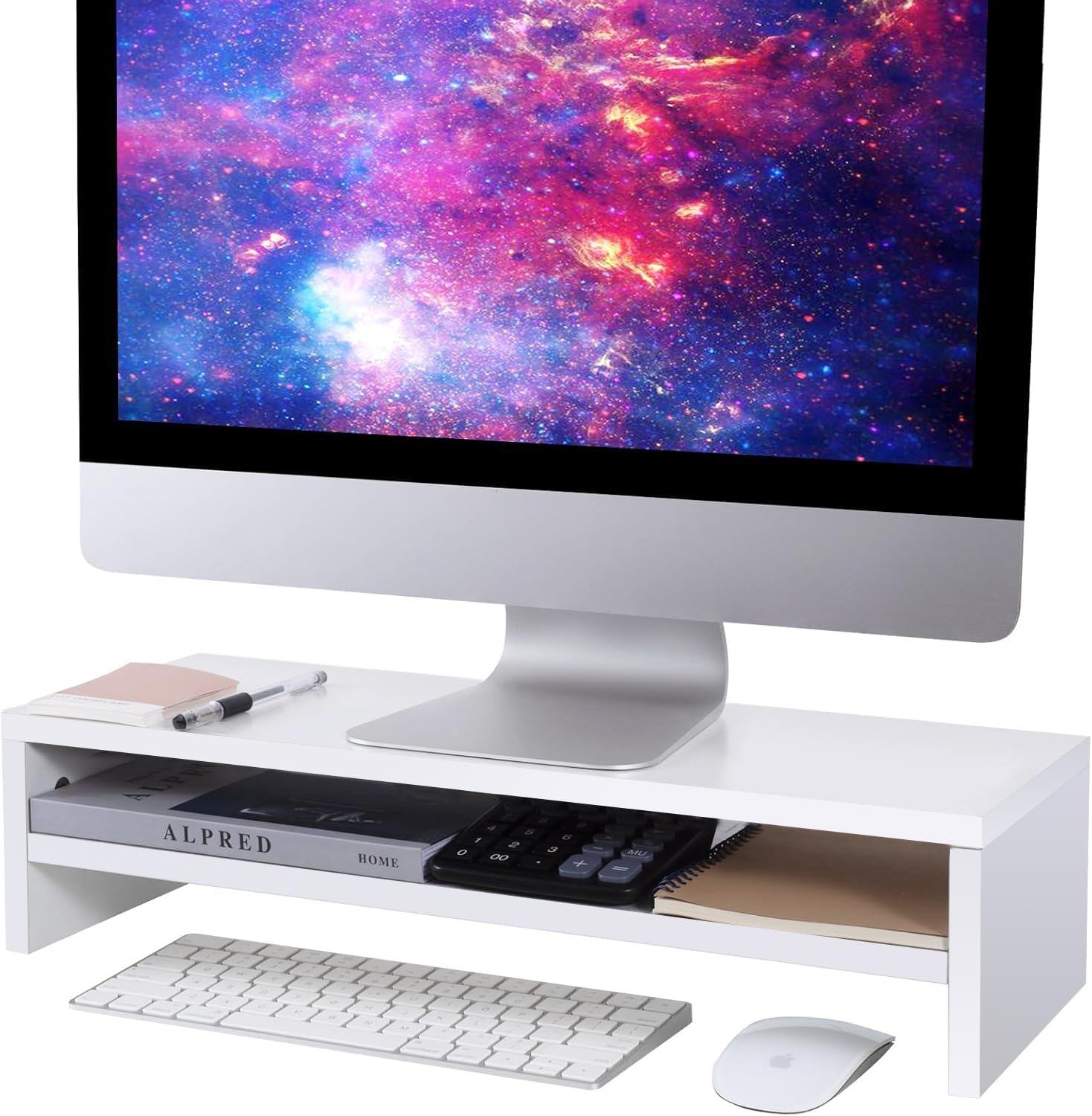 Monitor Riser Stand - Monitor Stand Riser White, 21.6 inch
