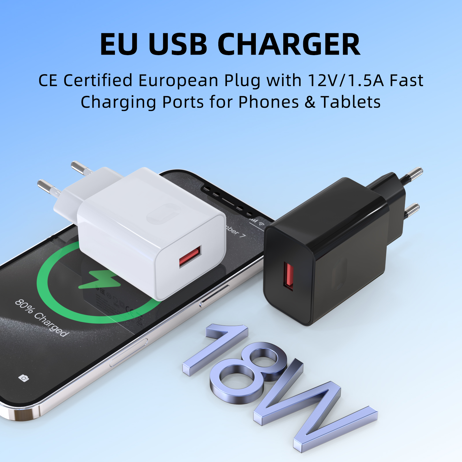 EU 18W QC3.0 Fast USB Wall Cha - Home Office Vivo avis et prix