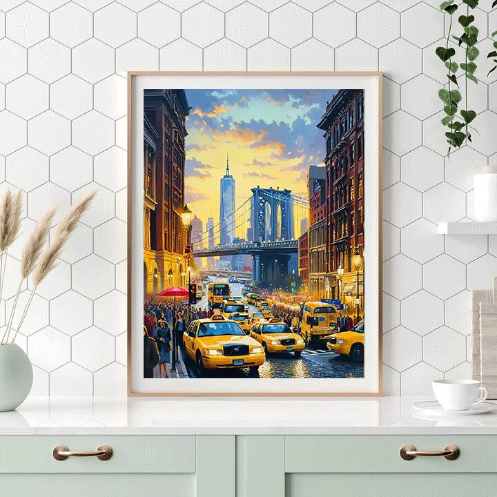 HUACAN Diamond Painting New Yo - Home Office York avis et prix