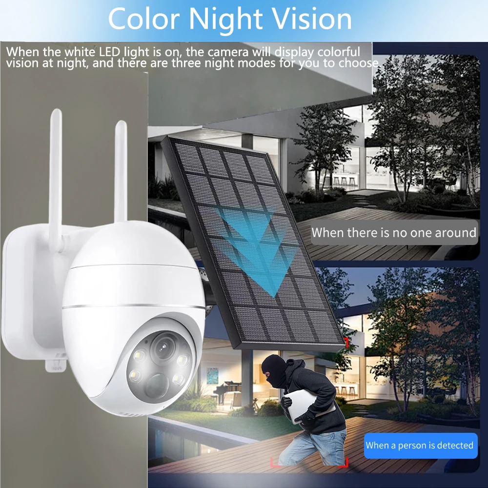5MP Outdoor 4G SIM Card Solar- - Home Office Windows avis et prix