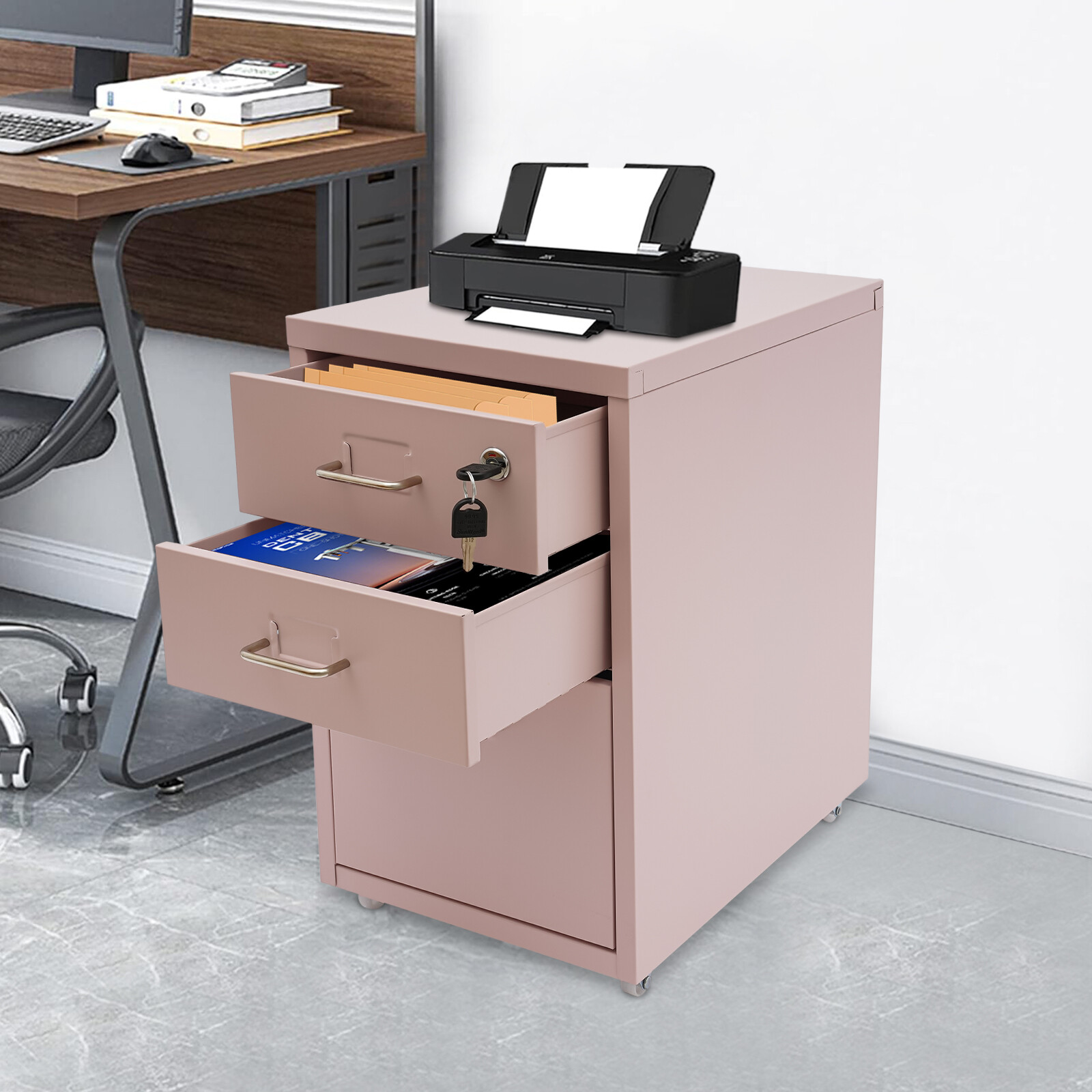 3 Drawers Lockable File Organi - File Cabinet Drawer avis et prix