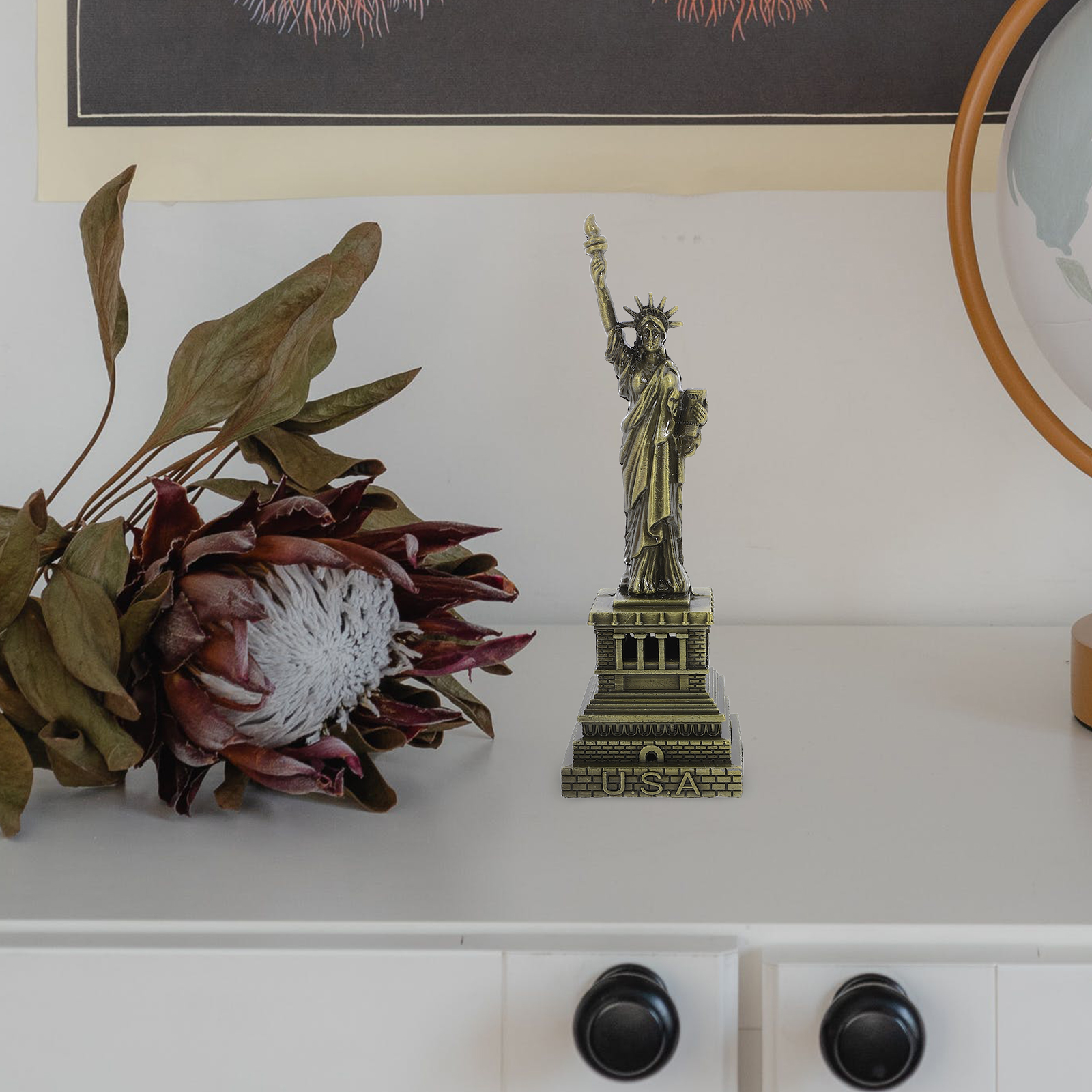 Bronze Statue of Liberty Metal - Home Office Freelancer avis et prix