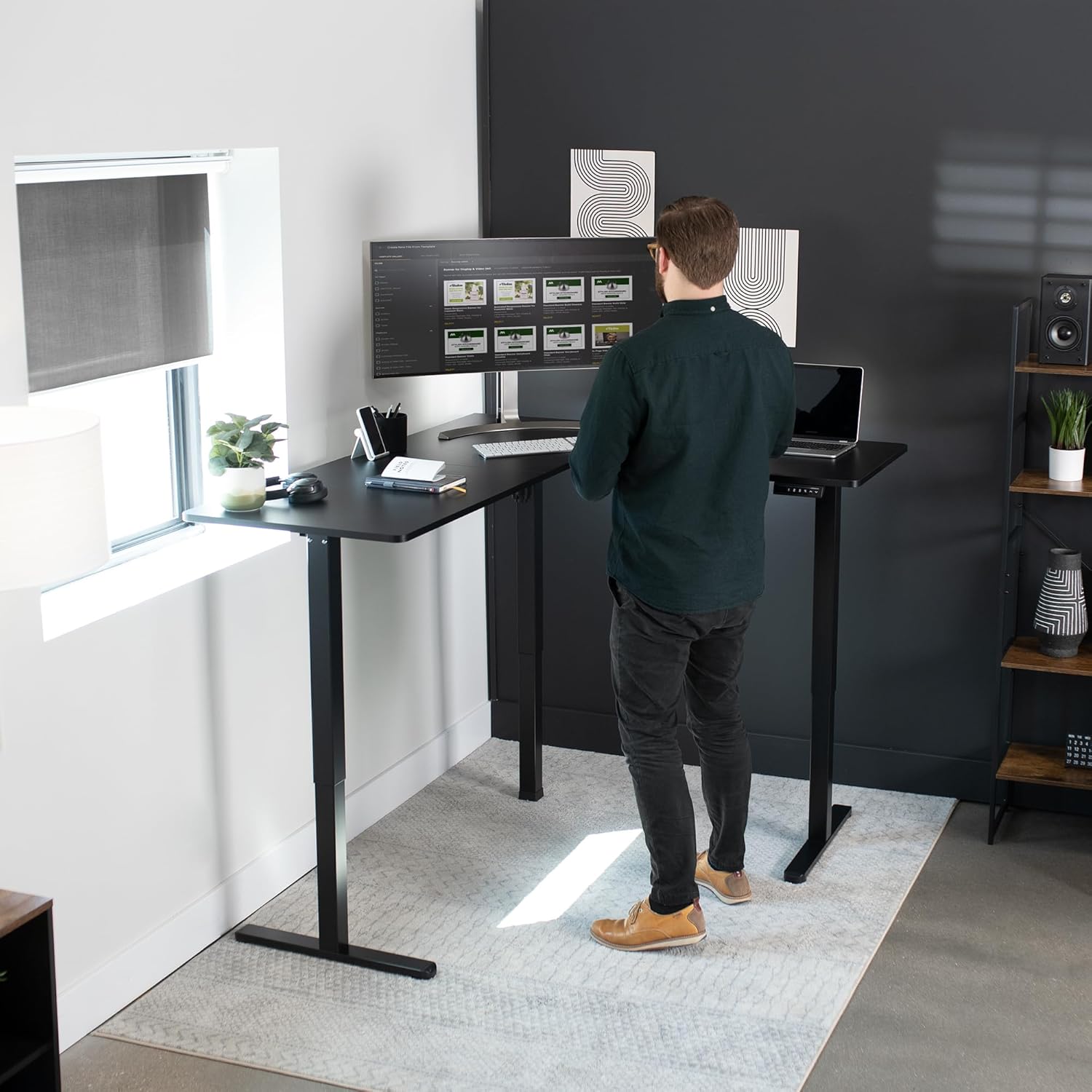 VIVO Corner Standing Desk, 63  - Home Office Vivo avis et prix