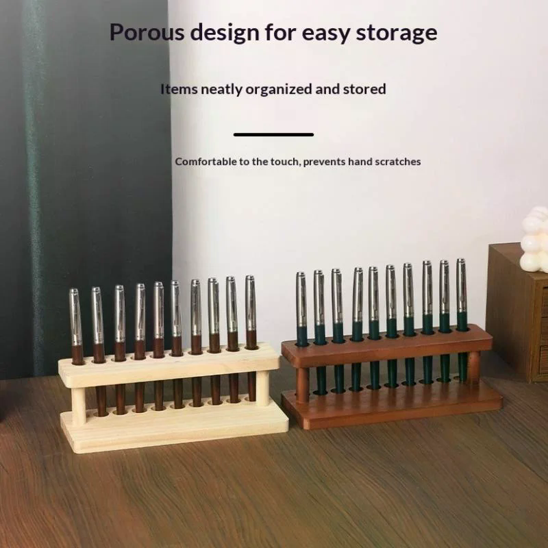 Walnut Wood Test Tube Rack Mul - Pen Holder Organizer avis et prix