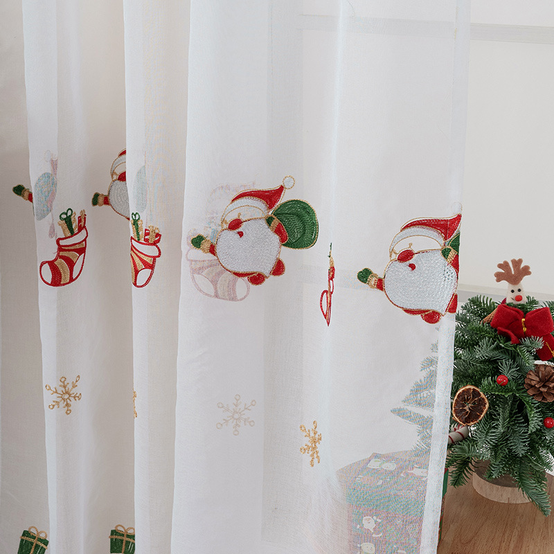 1PC White  Christmas Sheer Cur - Home Office Rate avis et prix