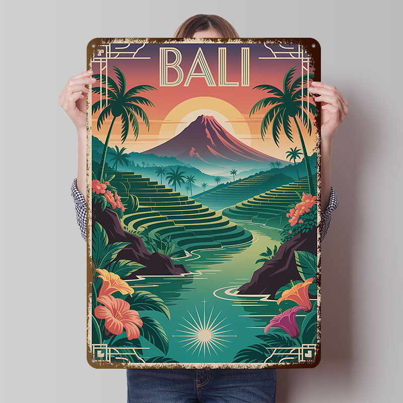 Bali Travel Art Deco Style Pos - Home Office Bali avis et prix