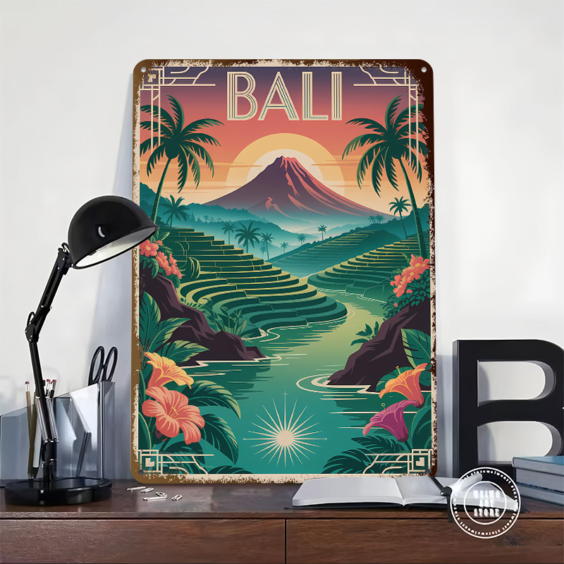 Bali Travel Art Deco Style Pos - Home Office Bali avis et prix