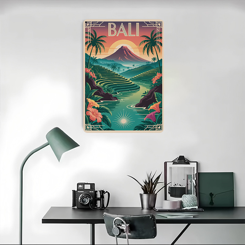 Bali Travel Art Deco Style Pos - Home Office Bali avis et prix
