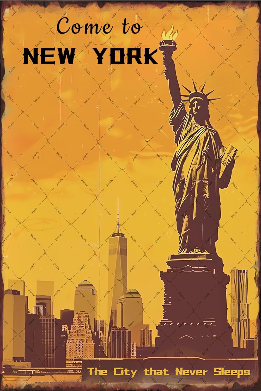 Travel To New York Tin Sign St - Home Office York avis et prix