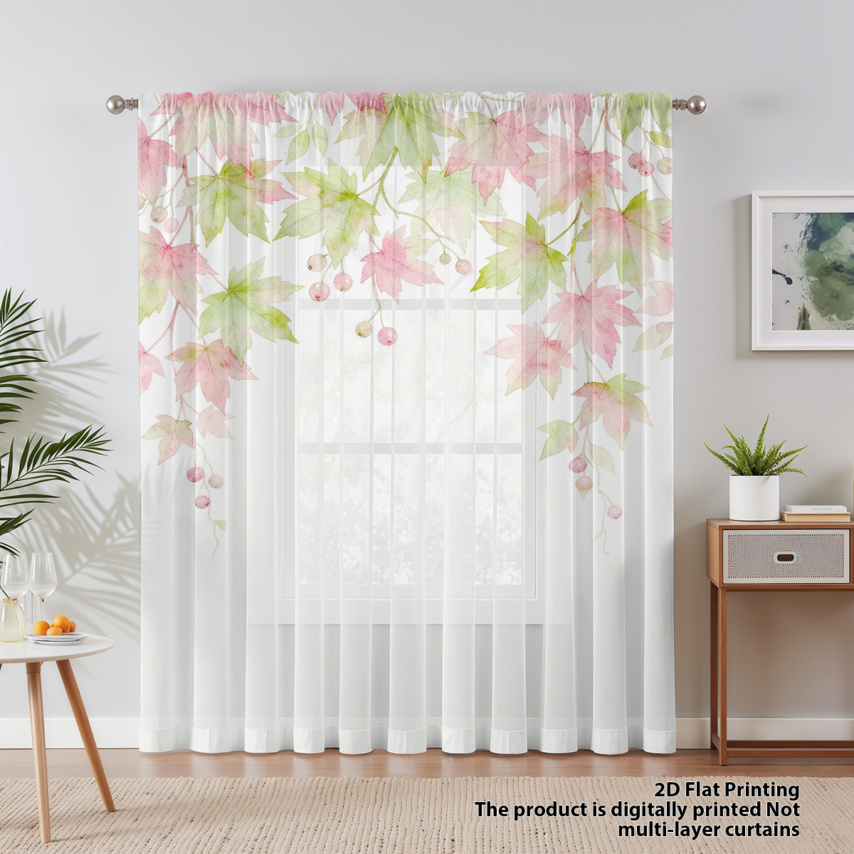 Flower Series Sheer Curtain, G - Home Office Rate avis et prix