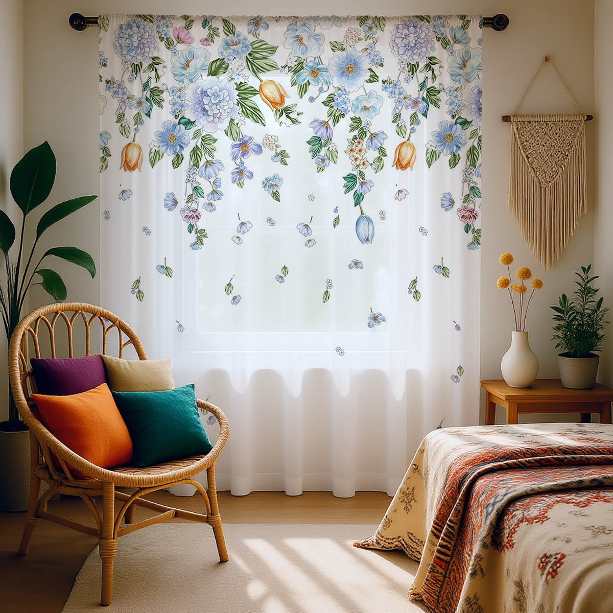 Floral Sheer Curtain, Good Qua - Home Office Rate avis et prix