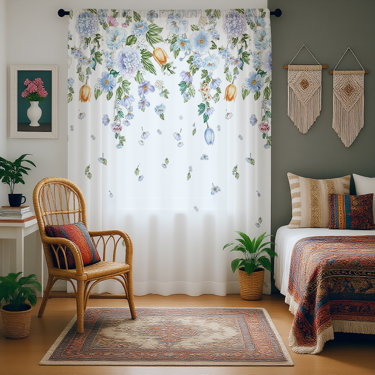 Floral Sheer Curtain, Good Qua - Home Office Rate avis et prix