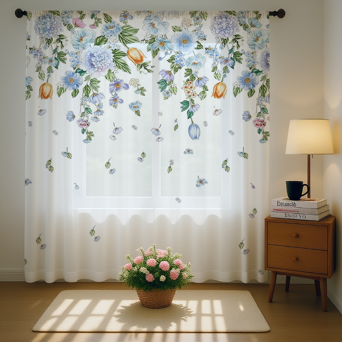 Floral Sheer Curtain, Good Qua - Home Office Rate avis et prix