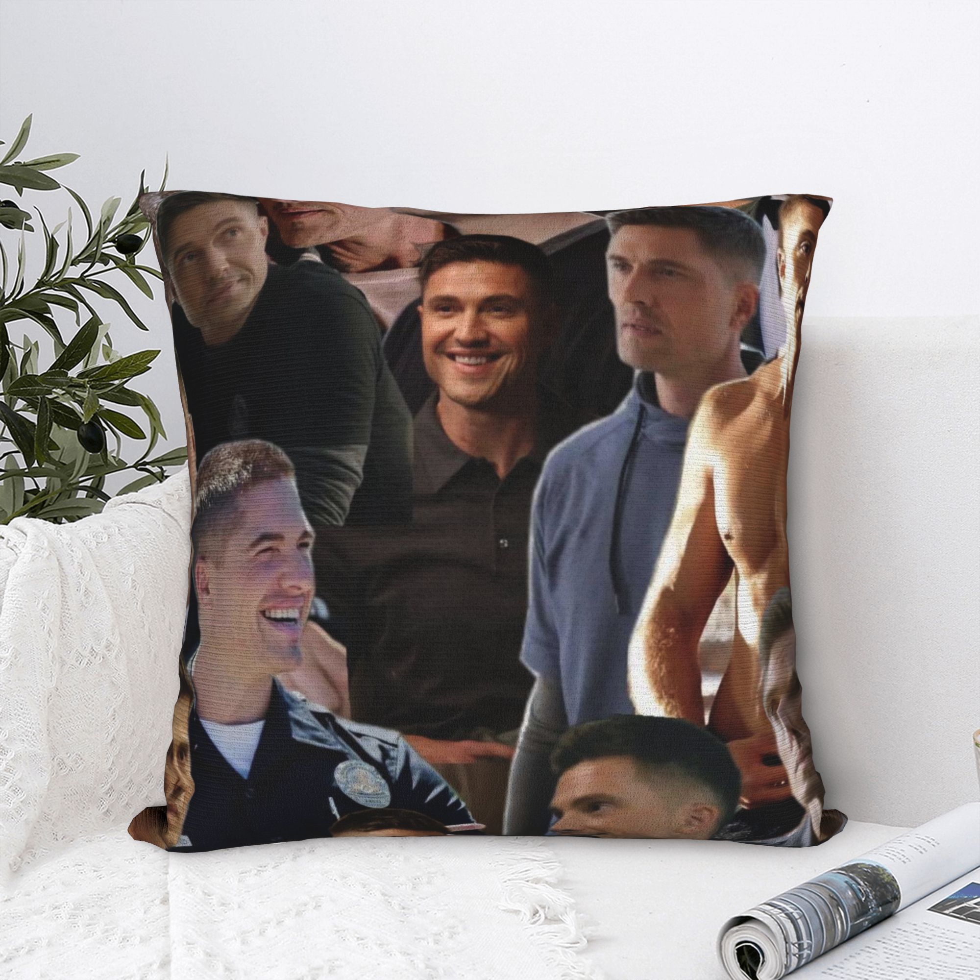 Tim Bradford Collage Pillow Ca - Home Office Tim avis et prix