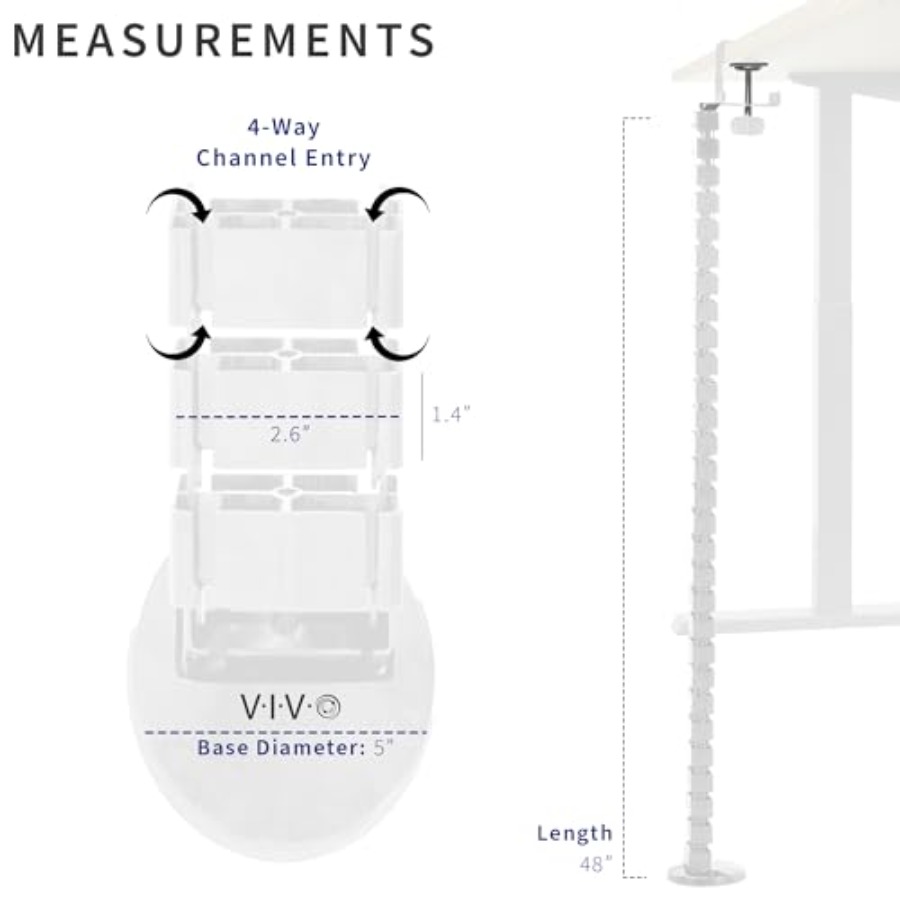 VIVO No Drill Clamp-on Desk Ve - Home Office Vivo avis et prix