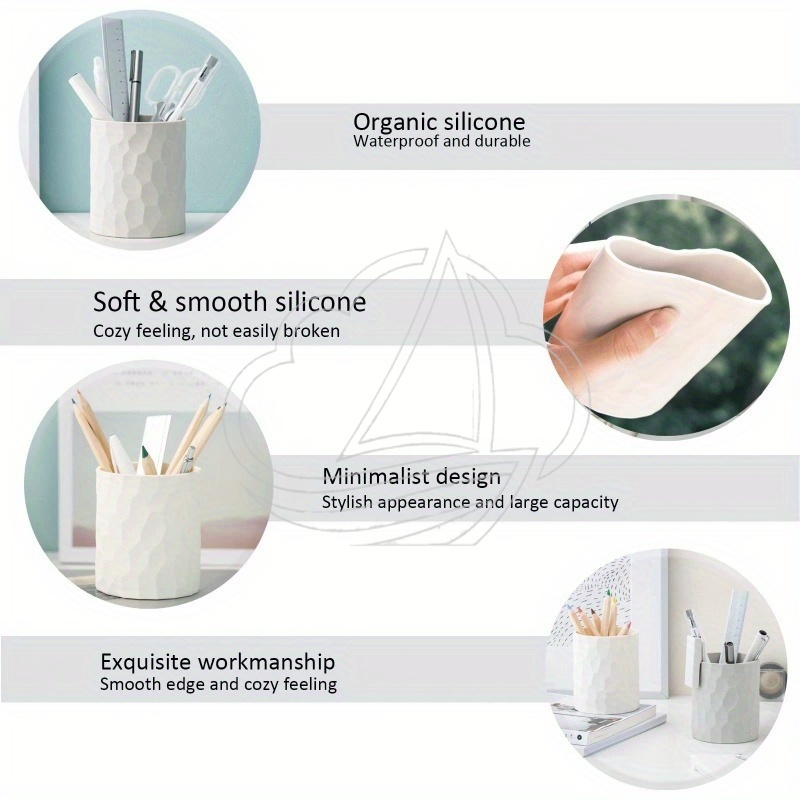 White Silicone Pen Holder Desk - Pen Holder Organizer avis et prix