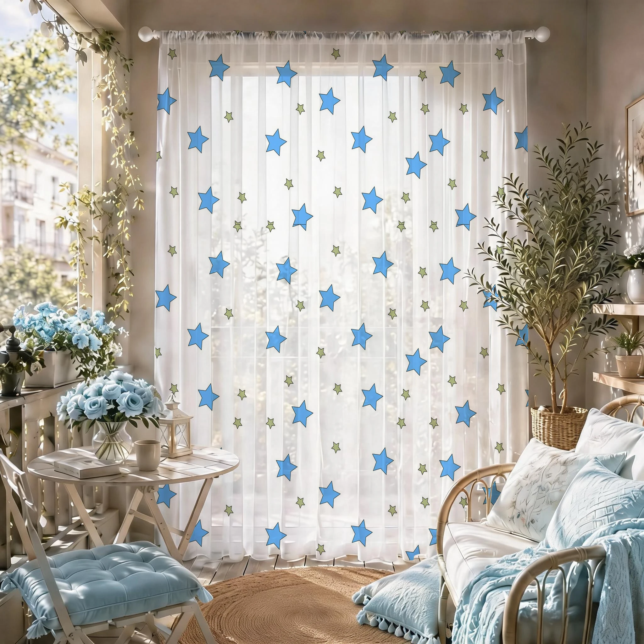 Blue Star Modern Gradient Shee - Home Office Rate avis et prix