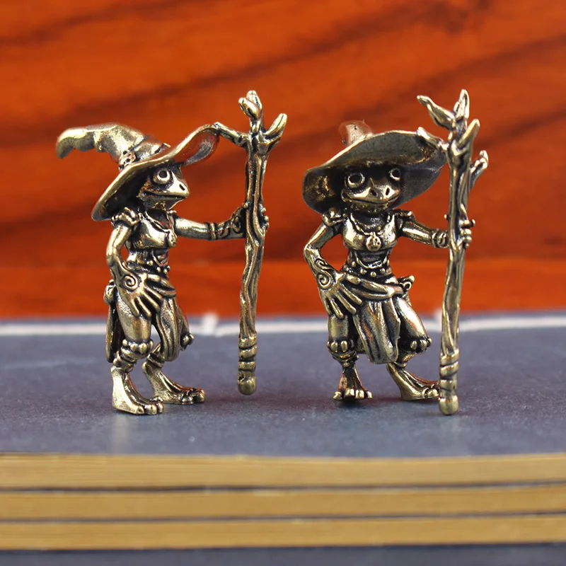 Vintage Brass Frog Wizard Stat - Home Office Freelancer avis et prix