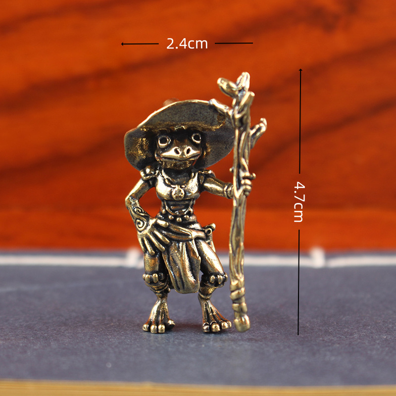 Vintage Brass Frog Wizard Stat - Home Office Freelancer avis et prix