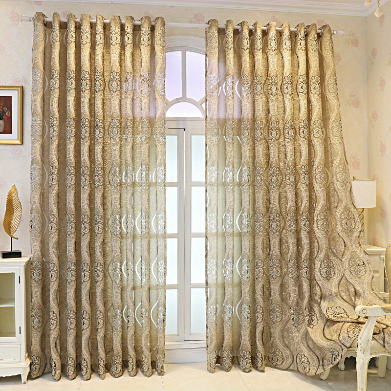 1pc Coffee 3D Embossed Sheer C - Home Office Rate avis et prix