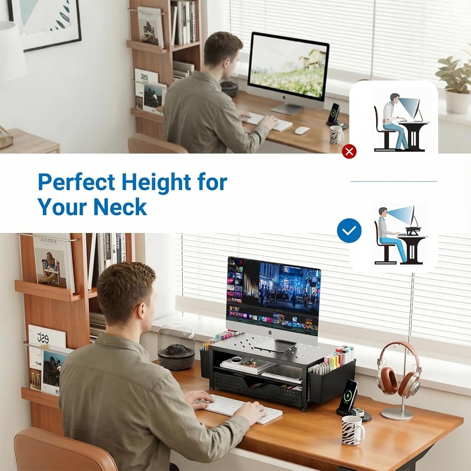 2-Tier Laptop Monitor Stand Ri - Monitor Riser Stand avis et prix