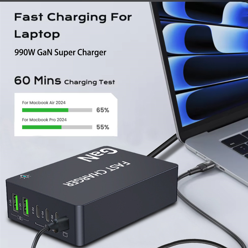 990W GaN Desktop Charger 6-Por - Home Office Vivo avis et prix