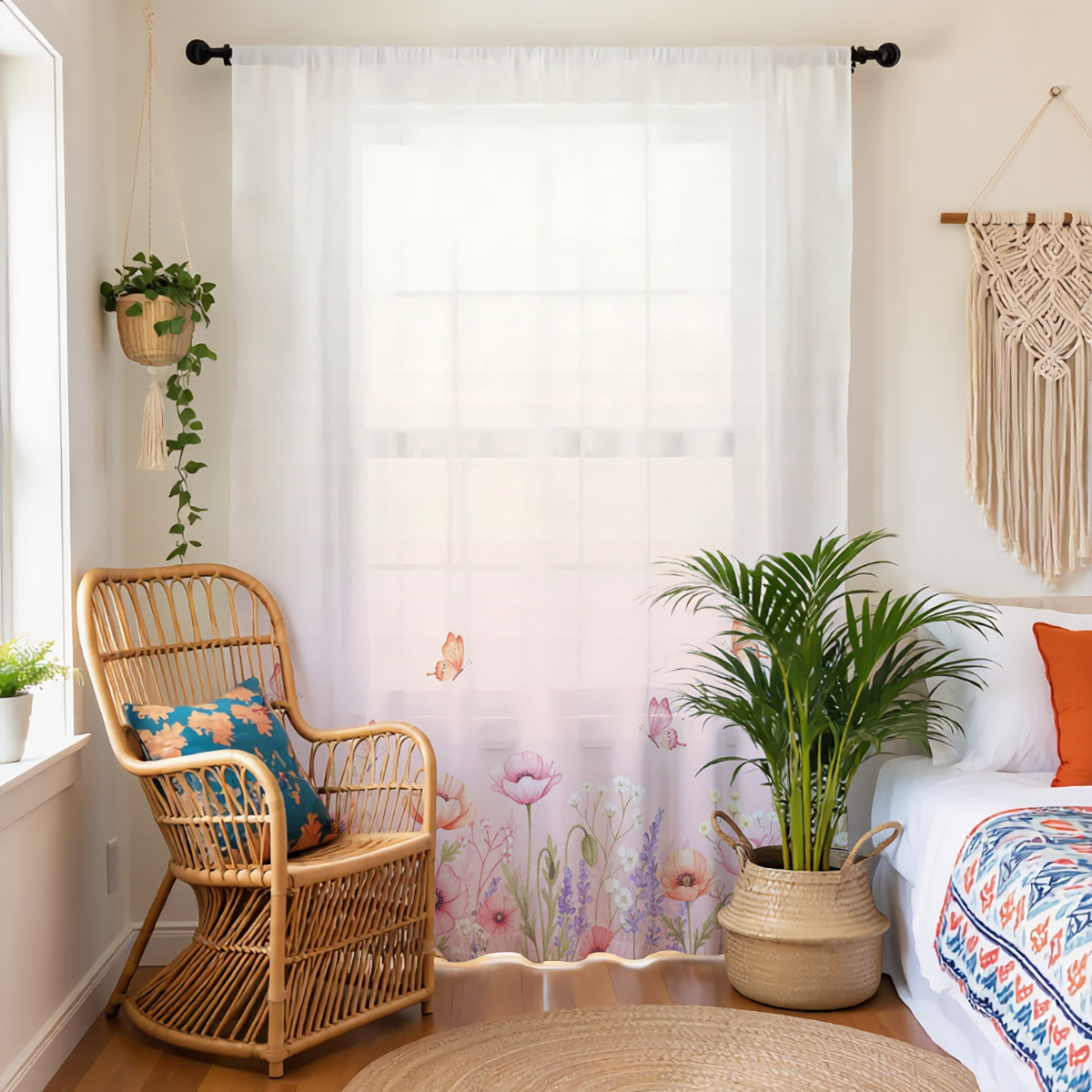 1 PC Poppy Gradient Print Shee - Home Office Rate avis et prix