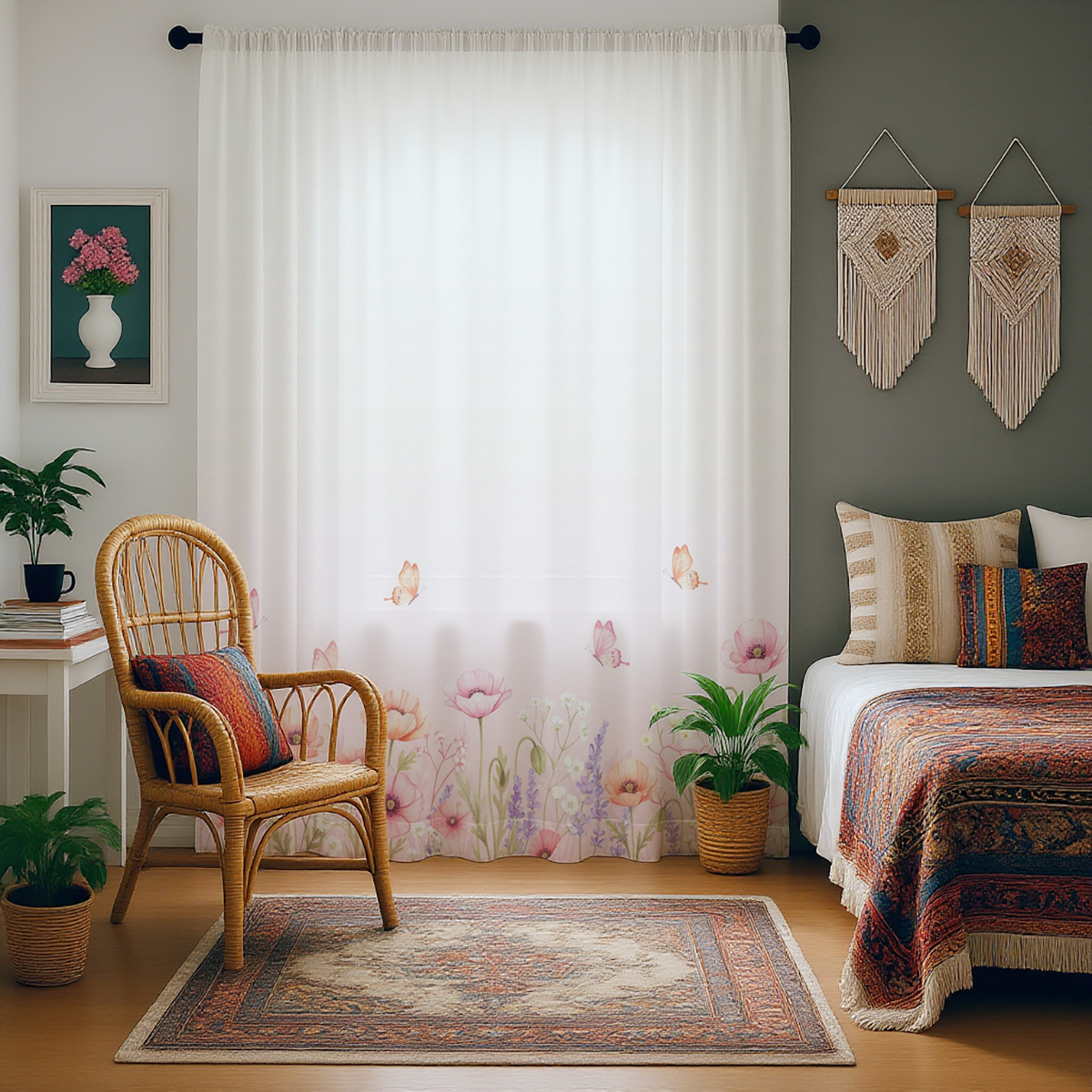 1 PC Poppy Gradient Print Shee - Home Office Rate avis et prix