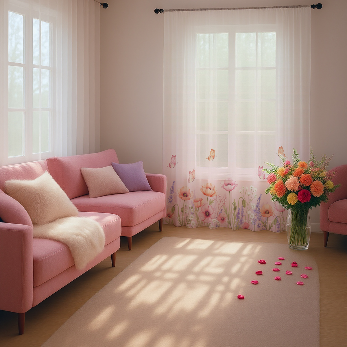 1 PC Poppy Gradient Print Shee - Home Office Rate avis et prix